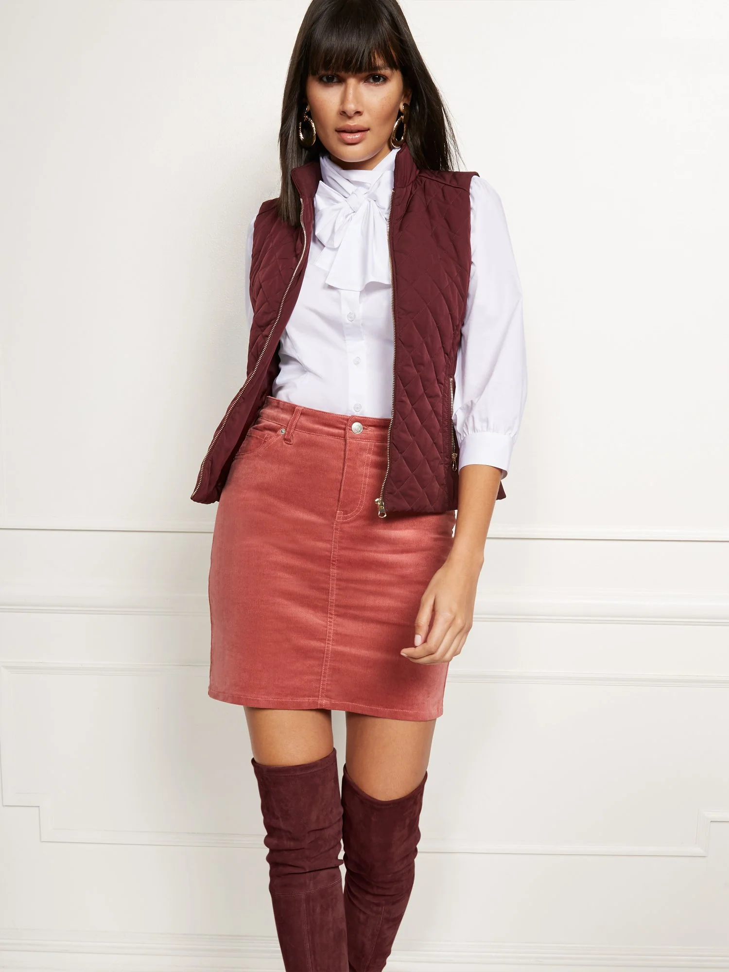 Zip-Front Quilted Vest - Image 38