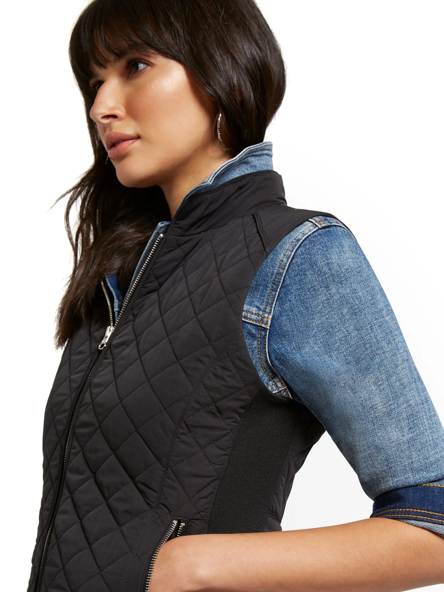 Zip-Front Quilted Vest - Image 4