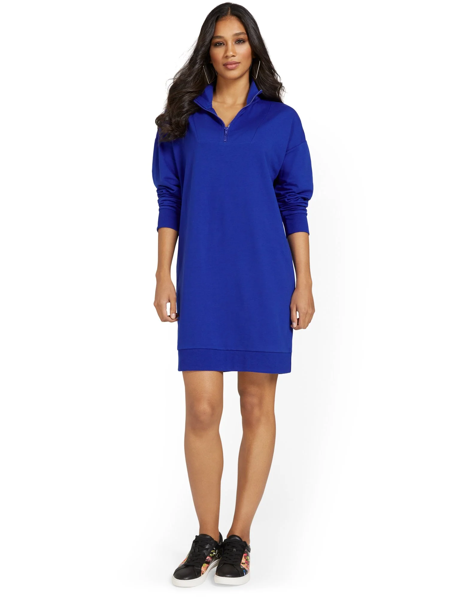 Zip-Front Sweatshirt Dress - Image 5